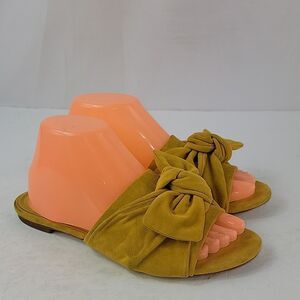 Tory Burch Annabelle Bow Top Mustard Women's Slide